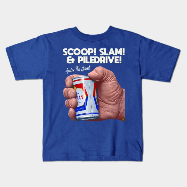 Andre the Giant + Beer Kids T-Shirt by darklordpug